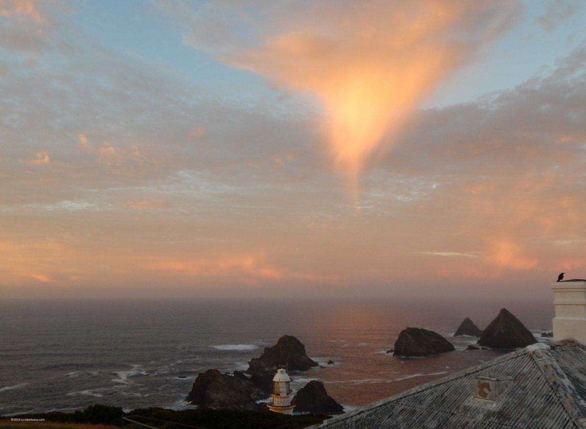 Unusual funnel shaped clouds at Maatsuyker