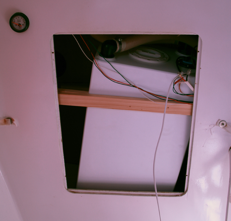 Holding tank in place