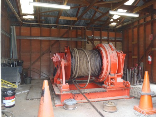 The big winch to drag TIE out of the water