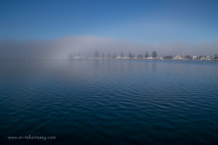 Port Albert in fog