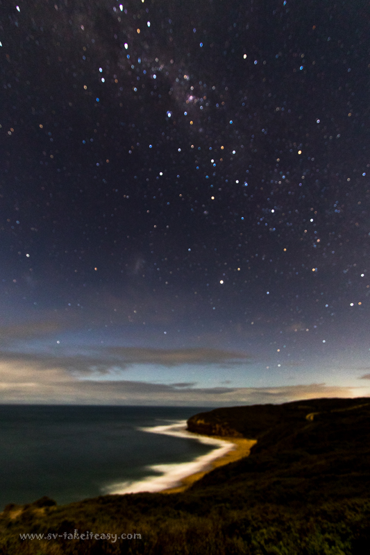 Milky way at Bells Beach