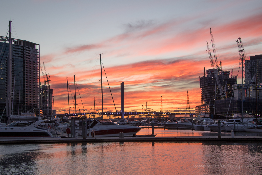 Sunset at Docklands, Long Exposure