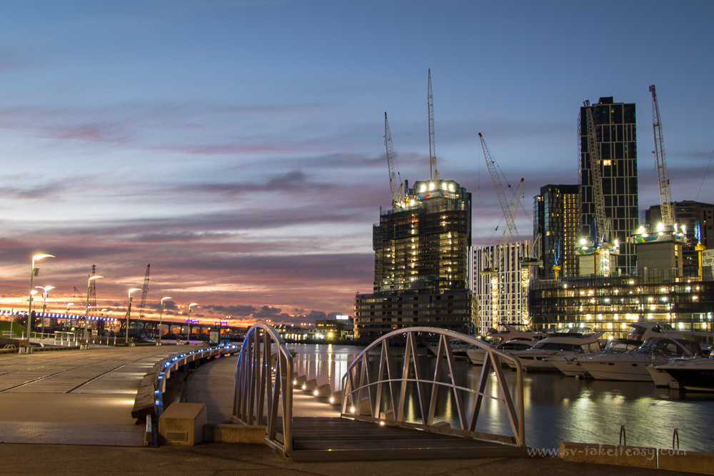Docklands at blue hour, Long Exposure