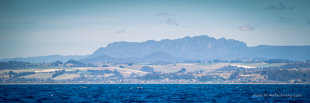 Mt Roland from the ocean, behind Devonport