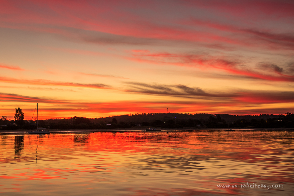 Fiery Sunset at Port Sorrell