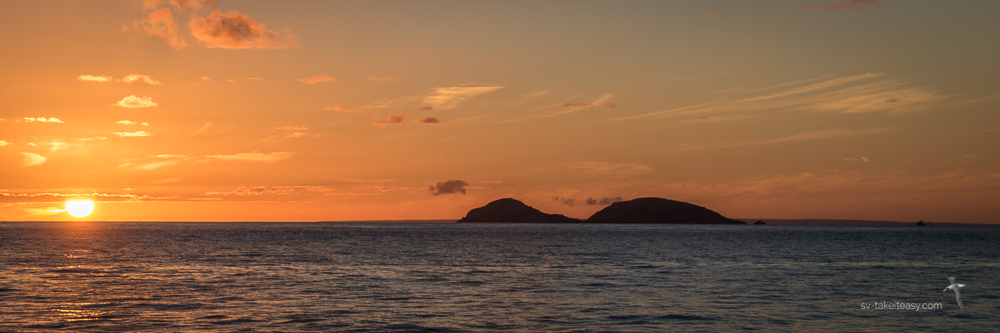 Norman Island at sunset