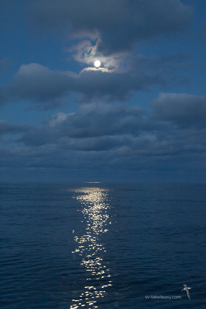 Full moon over Bass Strait