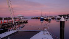 Pink dawn at Lakes Entrance