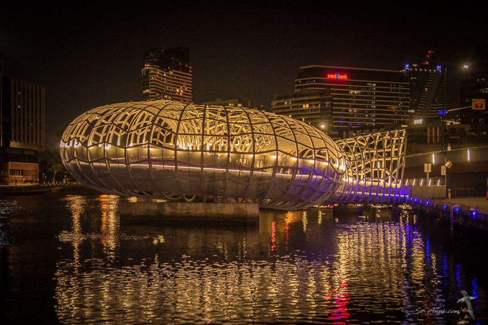Webb Bridge at night, Melbourne