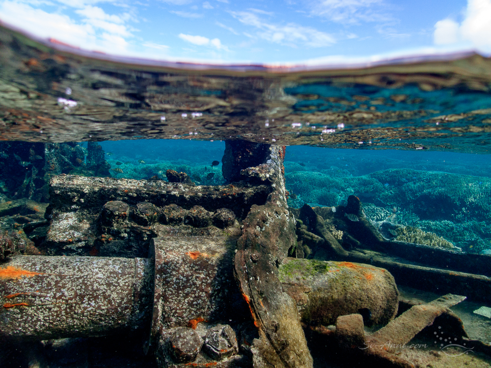 Wreckage at Saumarez Reefs