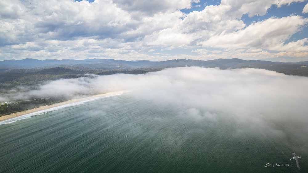 Sea fog at Nullica Bay