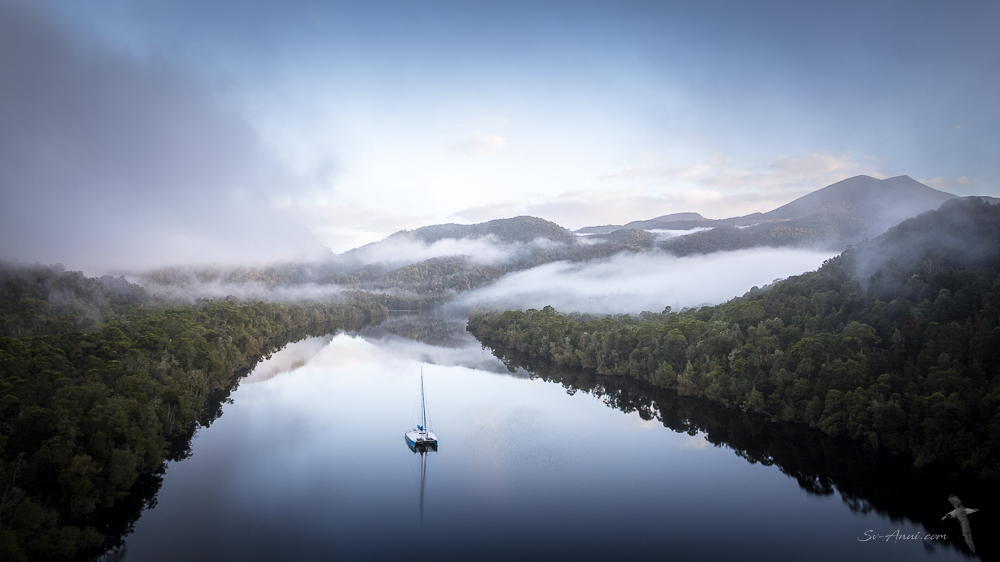 Misty morning on the Gordon River