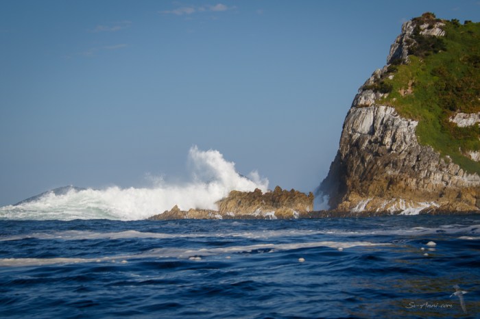 The exposed side of the Breaksea Islands
