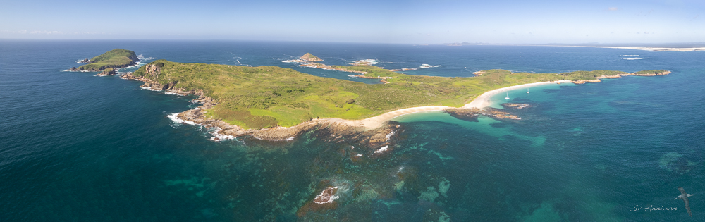 Aerial of Broughton Island