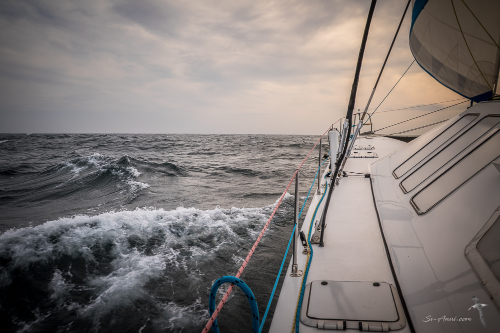 Sailing towards Port Stephens