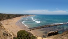 Jan Juc Beach at low tide