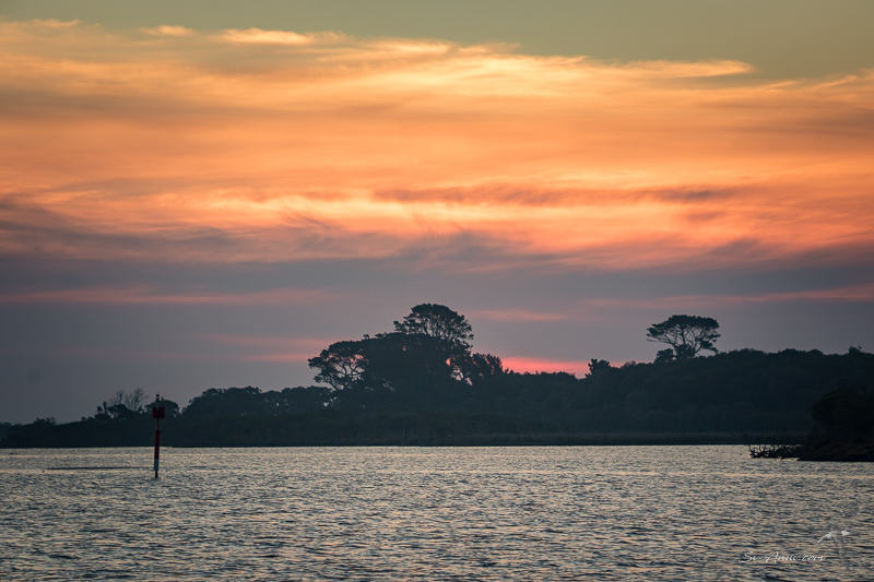 Sunset and smoke haze in the Bunga Arm