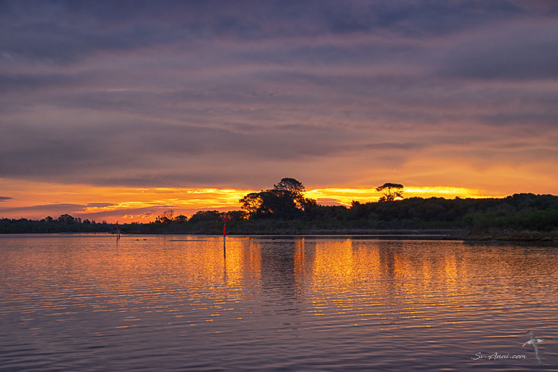 Sunset over the Gippsland Lakes