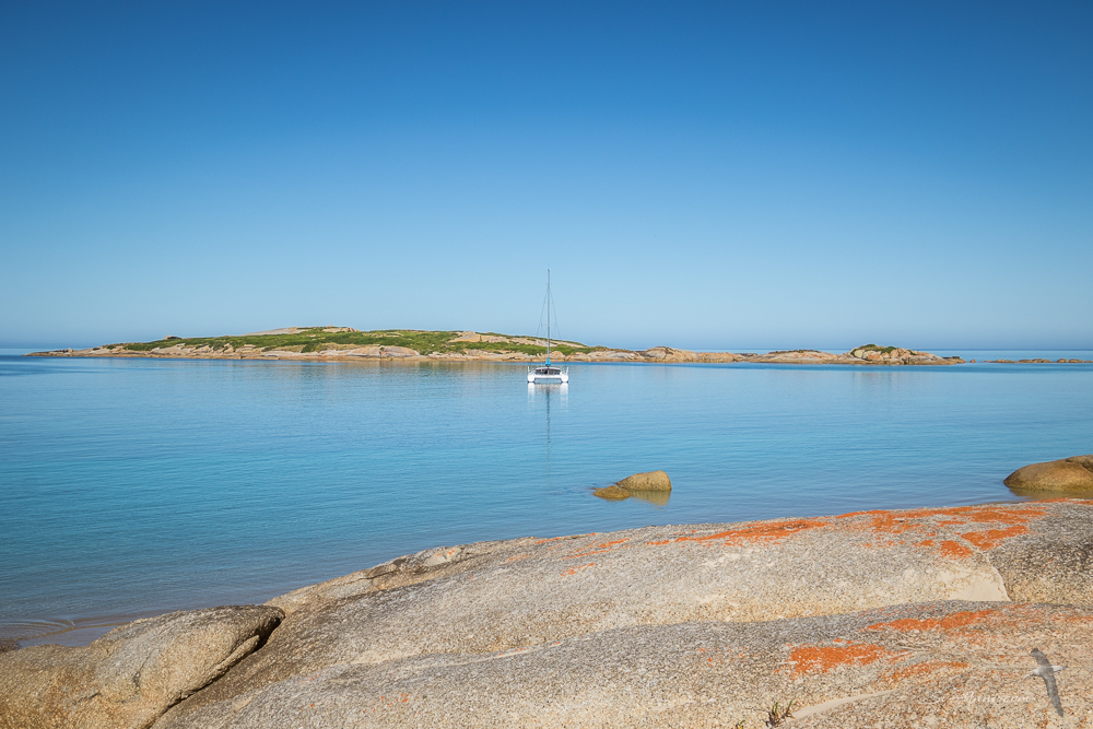 Sand hole anchorage at Key Island Bay